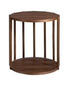 Table d'appoint en bois plaqué noyer - 45x45x47 cm