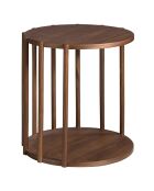 Table d'appoint en bois plaqué noyer - 45x45x47 cm