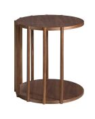 Table d'appoint en bois plaqué noyer - 45x45x47 cm