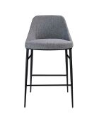 Tabouret en tissu gris/noir - 49x53x90 cm