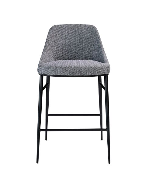 Tabouret en tissu gris/noir - 49x53x90 cm