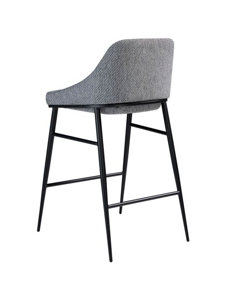 Tabouret en tissu gris/noir - 49x53x90 cm
