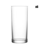 6 Verres à cocktail long drink transparents - 295ml