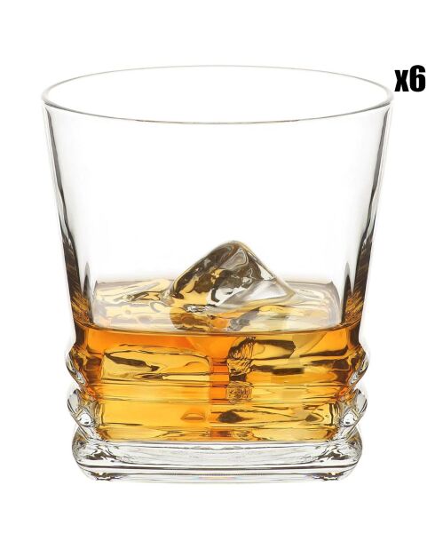 6 Verres à whisky transparents - 315ml
