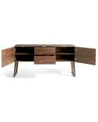 Buffet 2 portes et 2 tiroirs noyer - 160x40x80 cm
