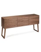 Buffet 2 portes et 2 tiroirs noyer - 160x40x80 cm