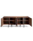 Buffet 4 portes noyer noir - 191x50x74 cm