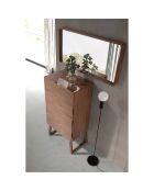 Chiffonnier 4 tiroirs noyer - 59x45x120 cm