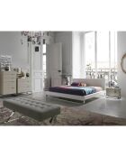 Commode laqué 3 tiroirs gris perle - 80x45x80 cm