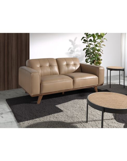 2-Sitzer-Sofa aus Sandleder - 181x95x78 cm
