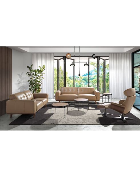 3-Sitzer-Sofa aus Sandleder - 227x95x78 cm