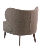 Fauteuil tapissé tissu texturé  marron - 82x84x76 cm