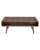 Table basse avec porte-revue noyer - 120x60x43 cm