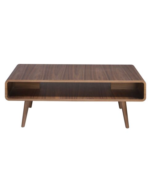 Tavolino in noce con portariviste - 120x60x43 cm