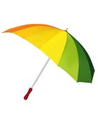 Parapluie Falconetti droit - toile en forme de coeur arc-en-ciel