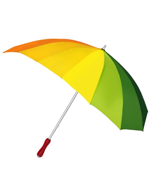 Parapluie Falconetti droit - toile en forme de coeur arc-en-ciel