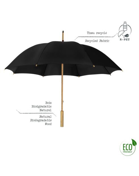 Parapluie écologique automatique - Fait de plastique recyclé multicolore