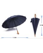 Grand parapluie golf imprimé 16 baleines bleu