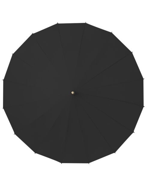 Parapluie pagode avec bordure detaillé noir