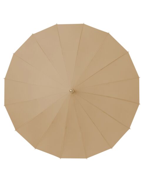 Parapluie pagode avec bordure detaillé camel