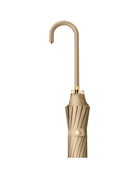 Parapluie pagode avec bordure detaillé camel