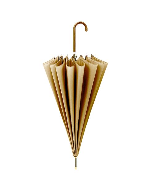 Parapluie pagode avec bordure detaillé camel