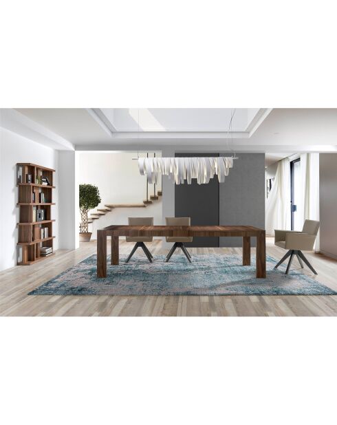 Table de salle à manger ewtensible noyer - 160x100x76 cm
