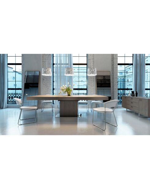 Table à manger extensible noyer - 180x100x75 cm