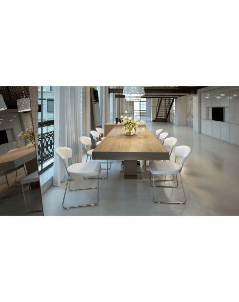 Table à manger extensible noyer - 180x100x75 cm