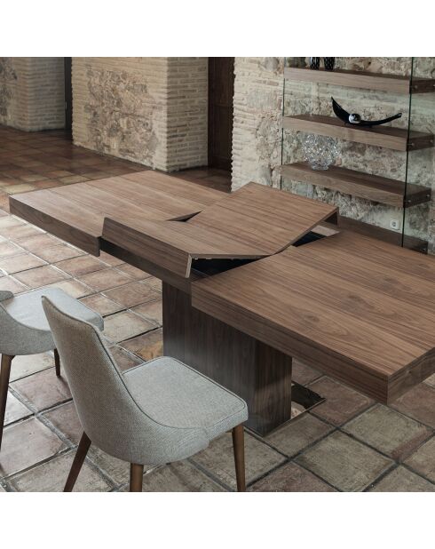 Table à manger extensible noyer - 180x100x75 cm