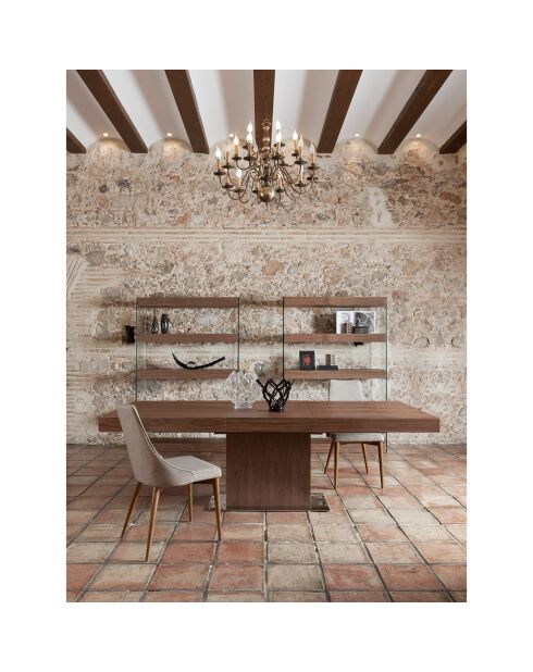 Table à manger extensible noyer - 180x100x75 cm