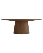 Table à manger ovale noyer plaqué noyer - 220x110x76 cm