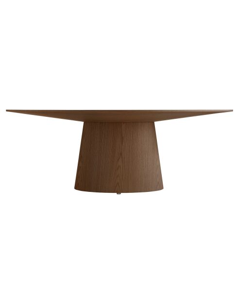Ovaler Esstisch aus Nussbaumfurnier - 220x110x76 cm