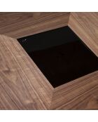 Quadratischer Esstisch aus Nussbaumholz/Schwarz - 150x150x79 cm