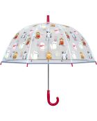 Parapluie cloche transparent enfant - Système d'ouverture automatique - Chats -  Bordure réflechissante pour la nuit transparent