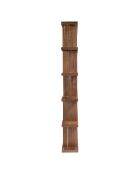 Bibliothèque destructurée en bois plaqué noyer - 120x23x195 cm