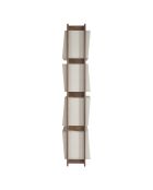Etagère colonne avec cubes laqués noyer/gris - 50x41x200 cm