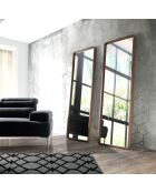 Miroir sur pied avec cadre en bois plaqué noyer - 60x190x7 cm