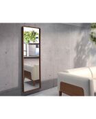 Miroir sur pied avec cadre en bois plaqué noyer - 60x190x7 cm