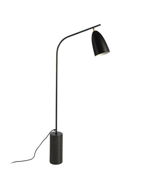 Lampadaire base effet marbre noir - 62x15x147 cm