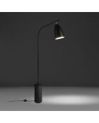 Lampadaire base effet marbre noir - 62x15x147 cm