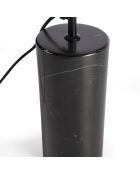 Lampadaire base effet marbre noir - 62x15x147 cm