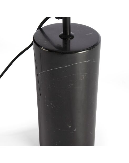Lampada da terra con base effetto marmo nero - 62x15x147 cm