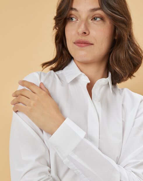 Weißes Popelinhemd Kim