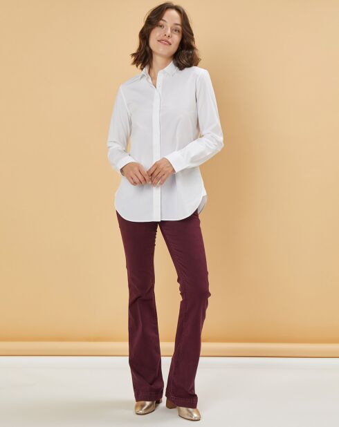 Weißes Popelinhemd Kim