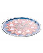 4 große Maioliche-Servierteller aus mehrfarbigem Porzellan - D.33 cm