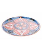 4 große Maioliche-Servierteller aus mehrfarbigem Porzellan - D.33 cm