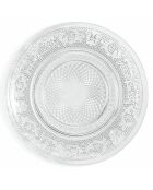 6 transparente Brotteller aus imperialem Glas - D.15 cm