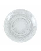 6 transparente Brotteller aus imperialem Glas - D.14,7 cm