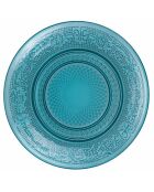 6 Brotteller aus blauem Ozeanglas - D.15 cm